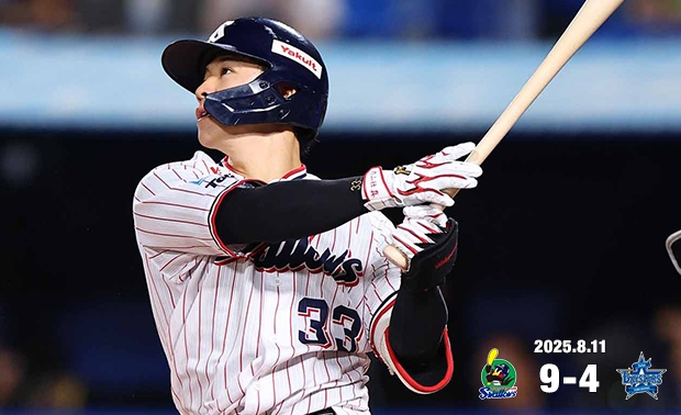小川投手の好投に打線が応え大量得点！リードを守り切り、9対4で勝利！
