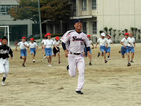 真剣な50m走