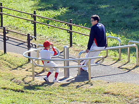 少年と一緒