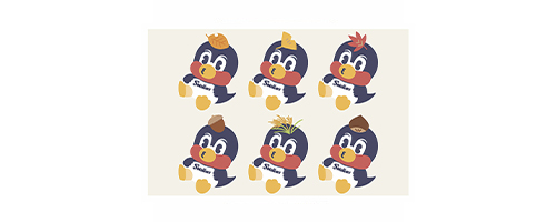 リーゼントが秋模様アクリルステッカー