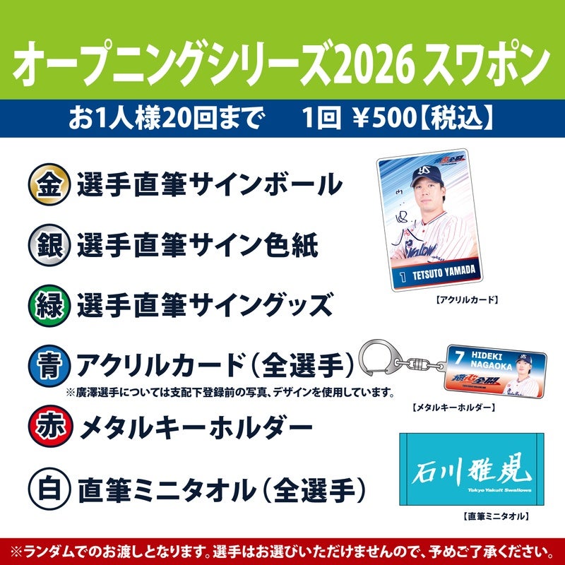 神宮開幕オープニングシリーズ2026からの「シークレット商品」の販売
