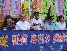 スワローズOBの度会広報もユニフォーム姿で参加しました!