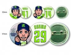 スワローズガチャ「CREW選手イラスト缶バッジ」 の販売のお知らせ