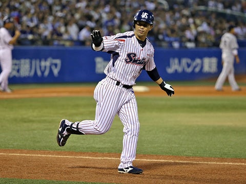 レフトポール直撃の満塁弾!