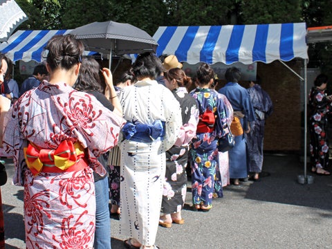 ゆかたでナイター