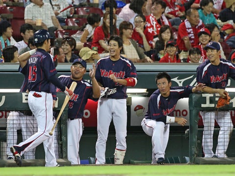 谷内選手がプロ1号3ラン