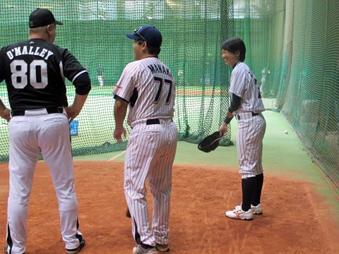 川端友紀選手が練習見学