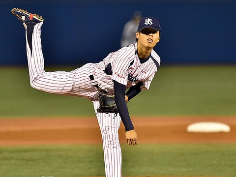 杉浦投手が7回1失点6奪三振の好投で2勝目!