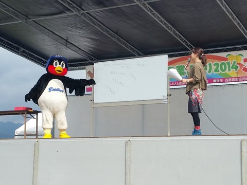 特設ステージで筆談トーク