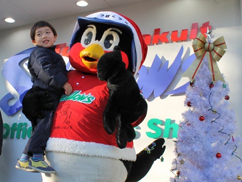 つばサンタと2ショット