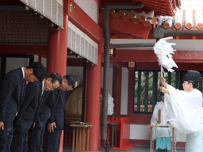 波上宮で春季キャンプの安全祈願を実施④