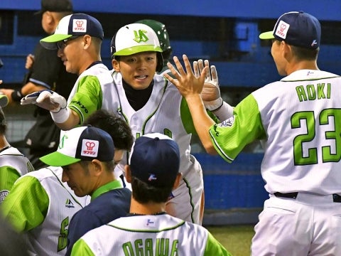 大引選手が勝ち越しの2点タイムリー二塁打！