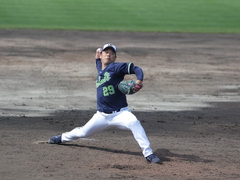 小川投手が初の打撃投手を務める