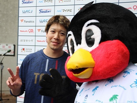 つば九郎もキャンプイン！