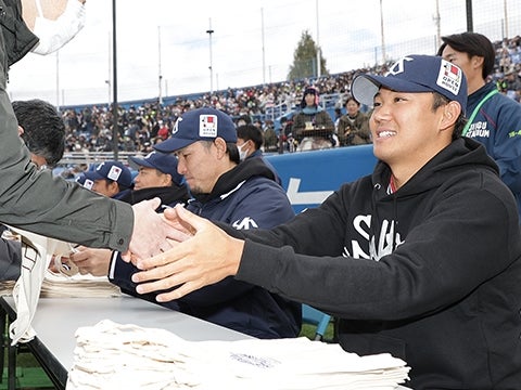 笑顔の奥川投手