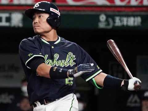 中村選手が一時勝ち越しとなるタイムリー