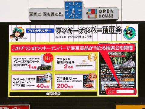 ラッキーナンバー抽選会