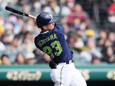 内山選手がオープン戦1号