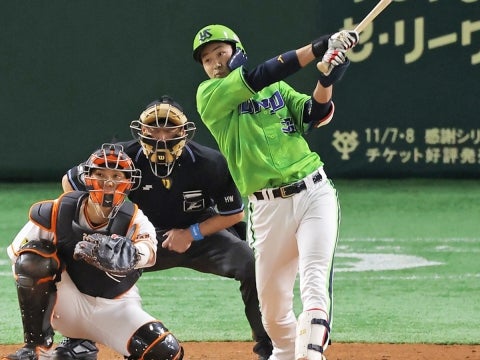 廣岡選手が先制の5号ソロ