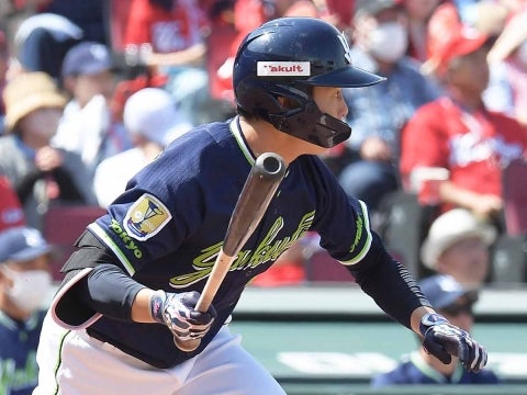 山崎選手がマルチ安打