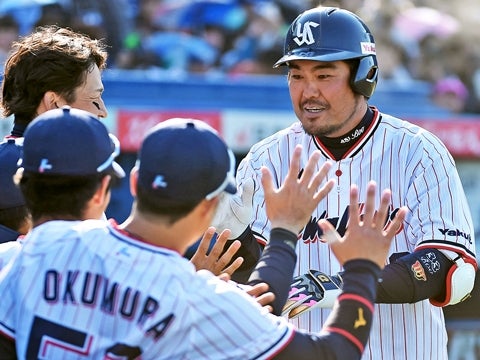 畠山選手が勝ち越しのオープン戦1号ソロ！