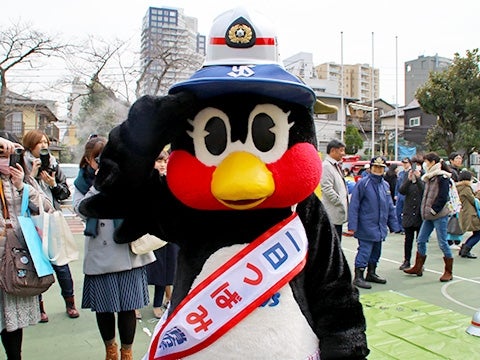 一日消防署鳥に任命