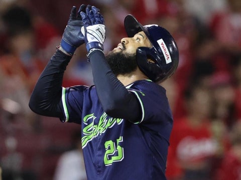 サンタナ選手が14号3ラン含む3安打5打点