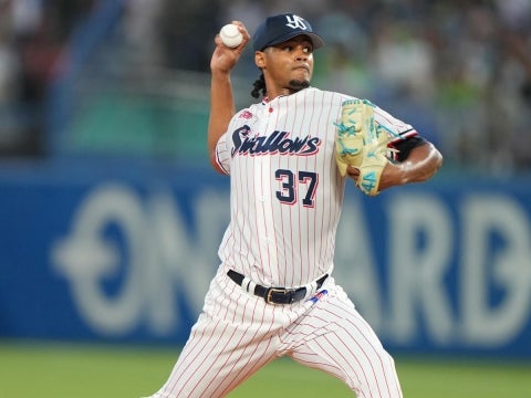 来日初登板のロドリゲス投手が5回1失点の力投でプロ初勝利！