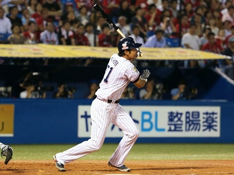 鵜久森選手のタイムリーで追加点