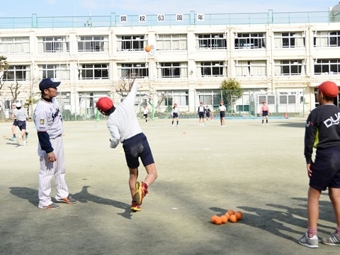 遠投に挑戦