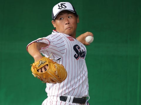 田口投手が初のブルペン入り