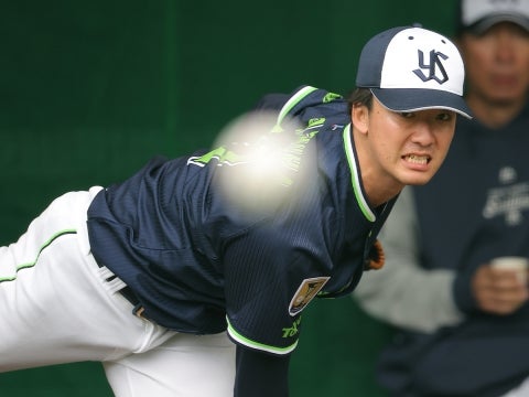 吉村投手がブルペンへ