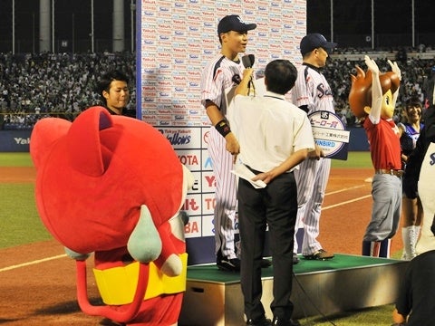 ヒーローインタビューにも