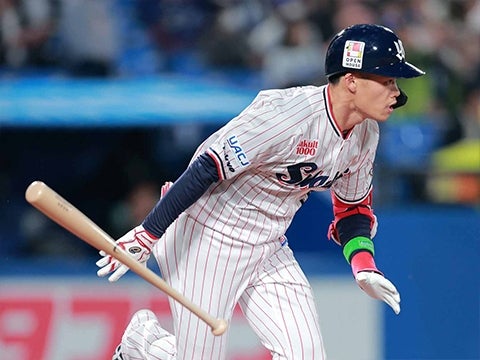 塩見選手が2安打1盗塁