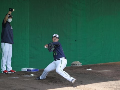 清水投手が順調な仕上がりをアピール