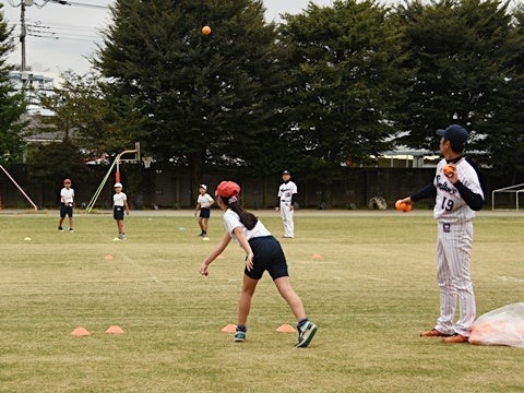 ゲーム形式で遠投