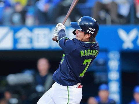 長岡選手がマルチ安打