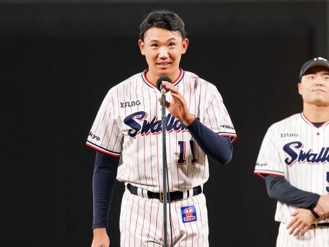 プロ初登板の奥川投手もサプライズでご挨拶