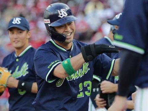 青木選手が追加点となるタイムリー