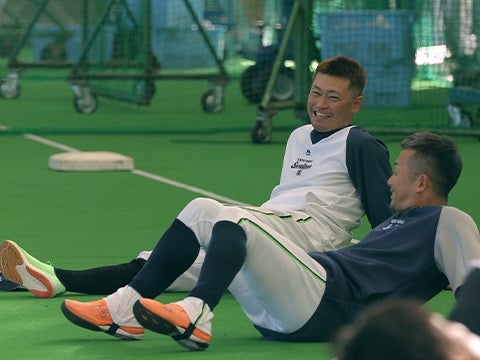 青木選手と石川投手