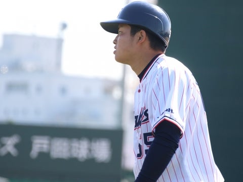 チーム初安打、先制のホームイン