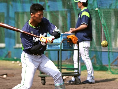 午後はバッティング練習