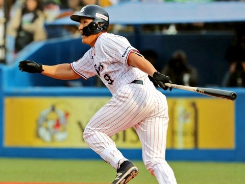 オープン戦初打席でタイムリー