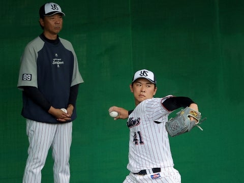 合流早々にブルペンへ