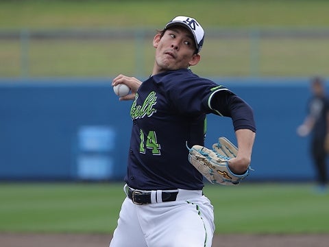 高梨投手がシート打撃に登板