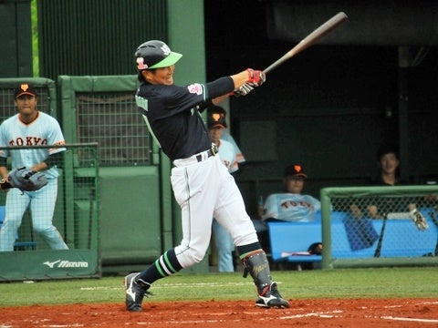 飯原選手のタイムリーで同点