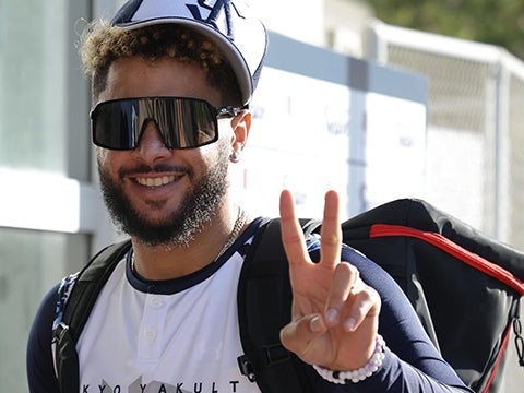 笑顔のエスパーダ投手