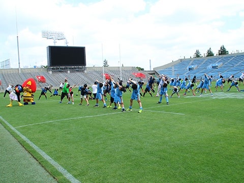 「青山スポーツまつり」に山部氏と河端氏、つばみが参加！