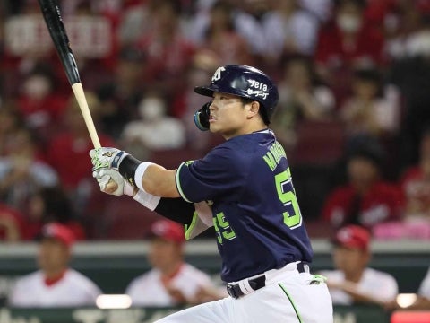 村上選手が決勝のタイムリー二塁打！