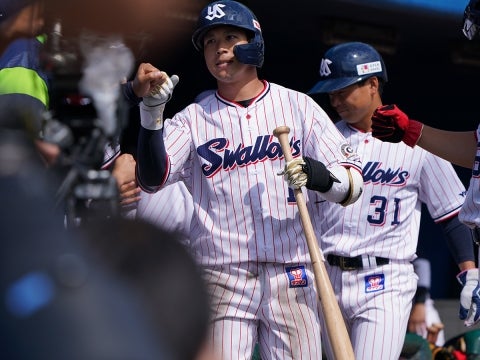 山田選手が同点2ラン